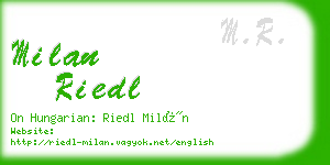 milan riedl business card